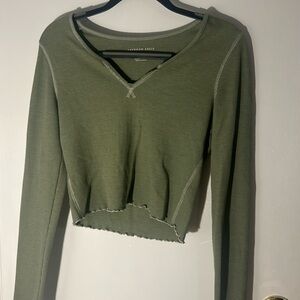american eagle green long sleeve